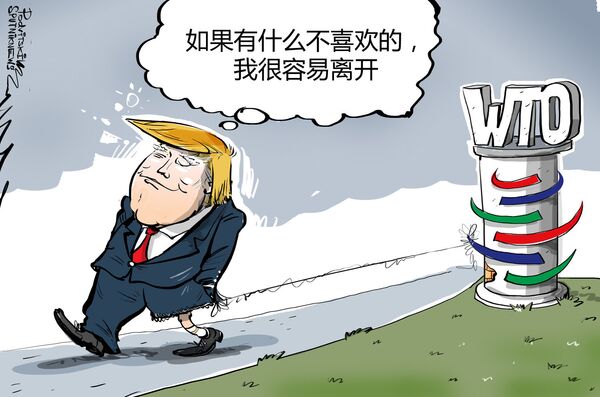 美国总统特朗普表示,美国有可能退出世贸组织。 美国总统特朗普表示,美国有可能退出世贸组织。 - 俄罗斯卫星通讯社