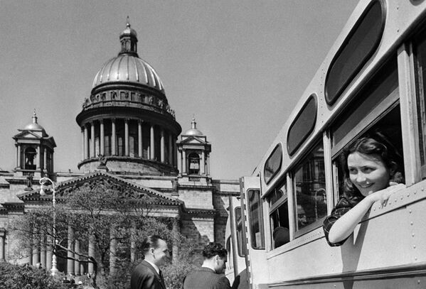 在列寧格勒市旅遊的遊客。1952年。 - 俄羅斯衛星通訊社