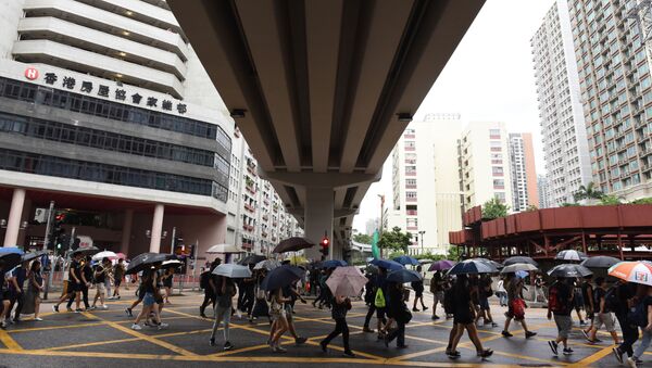 Участники акции протеста в Гонконге - 俄羅斯衛星通訊社