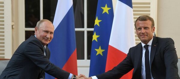 普京表示，他有意在与法国总统会晤期间就国际安全问题进行讨论 - 俄罗斯卫星通讯社