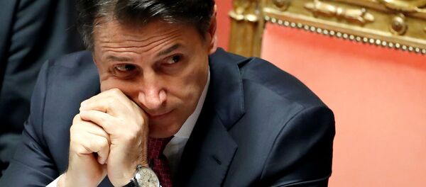 Премьер-министр Италии Джузеппе Конте в сенате в Риме - 俄罗斯卫星通讯社