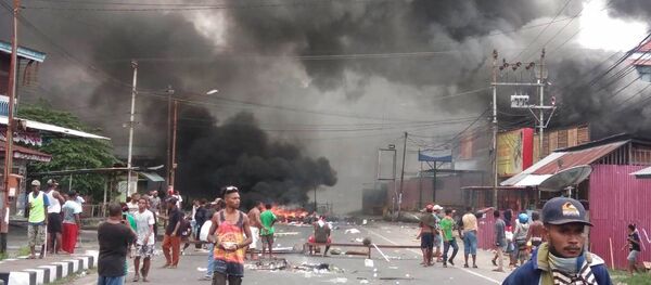 Уличные беспорядки в Маноквари, Индонезия - 俄罗斯卫星通讯社