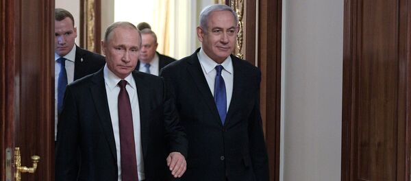 Президент РФ Владимир Путин и премьер-министр Государства Израиль Биньямин Нетаньяху  - 俄羅斯衛星通訊社