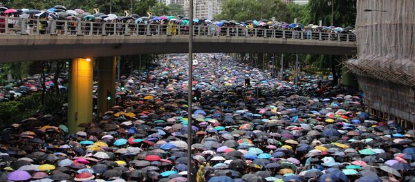 Акция протеста в Гонконге - 俄罗斯卫星通讯社