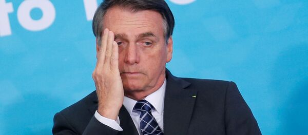 Президент Бразилии Жаир Болсонару во дворце Планалто в Бразилиа, Бразилия - 俄罗斯卫星通讯社