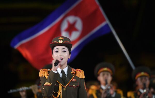 朝鲜人民军军乐团女兵亮相俄罗斯国际军乐节 - 俄罗斯卫星通讯社