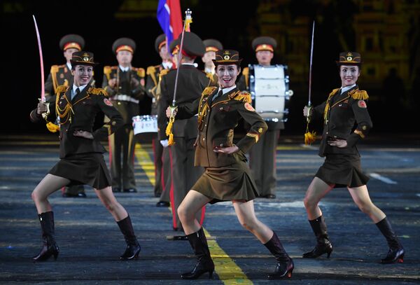 朝鮮人民軍軍樂團女兵亮相俄羅斯國際軍樂節 - 俄羅斯衛星通訊社