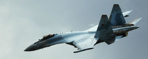 Самолет Су-35С на Международном военно-техническом форуме Армия-2019  - 俄罗斯卫星通讯社