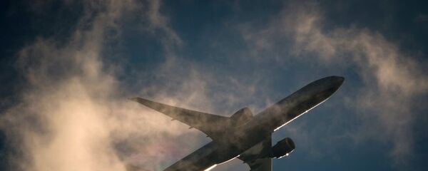 Пассажирский самолет в небе над Москвой. - 俄羅斯衛星通訊社