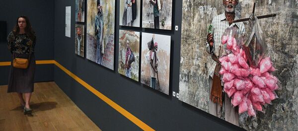 Открытие выставки победителей V Международного конкурса фотожурналистики имени Андрея Стенина в выставочном комплексе Государственного исторического музея - 俄羅斯衛星通訊社