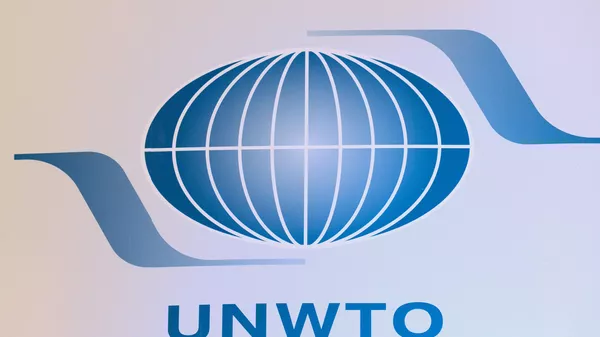 Логотип Всемирной туристской организации (UNWTO). - 俄羅斯衛星通訊社