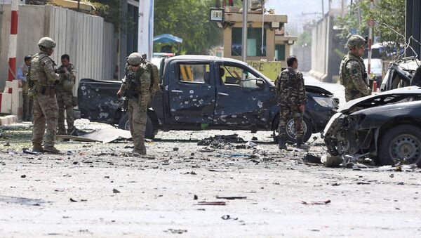 Солдаты НАТО на месте взрыва в Кабуле, Афганистан  - 俄羅斯衛星通訊社