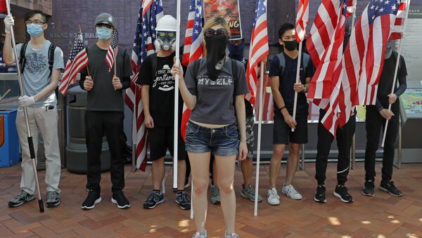 Гонконг протесты США маски  - 俄羅斯衛星通訊社