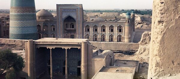 清真寺高塔 ，希瓦，乌茲别克斯坦  - 俄罗斯卫星通讯社