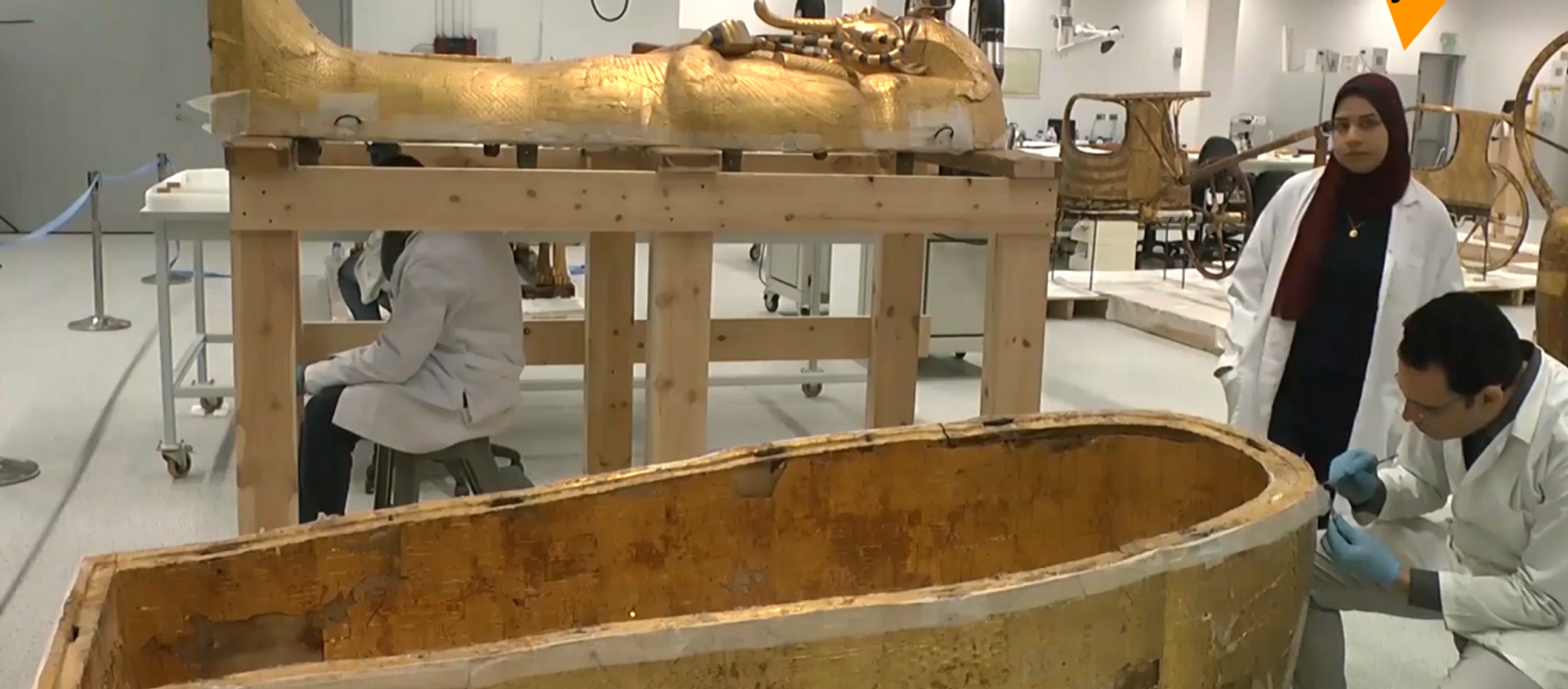 古埃及法老图坦卡蒙金棺修复工作正在进行 - 俄罗斯卫星通讯社, 1920, 23.09.2019