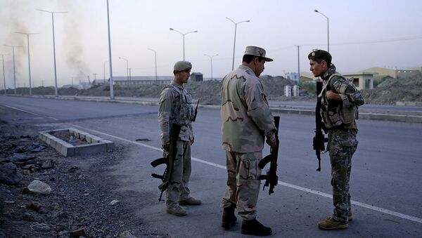 Афганские военные во время столкновений с талибами - 俄羅斯衛星通訊社