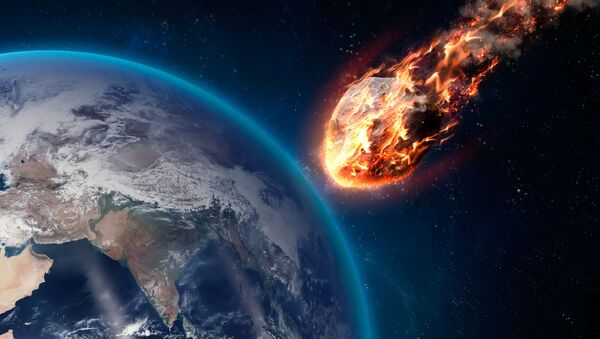 Горящий метеор во время входа в атмосферу Земли - 俄罗斯卫星通讯社