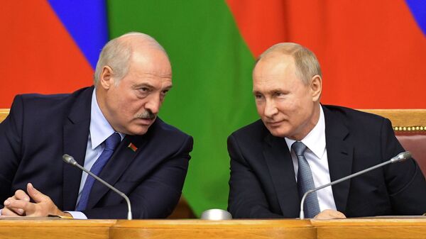 Президент Белоруссии Александр Лукашенко и президент России Владимир Путин - 俄羅斯衛星通訊社