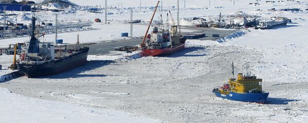 Порт Сабетта в Ямало-Ненецком автономном округе - 俄罗斯卫星通讯社
