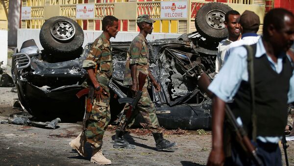 Вооруженные силы Сомали на месте атаки ресторана боевиками Аш-Шабааб в Могадишо - 俄罗斯卫星通讯社