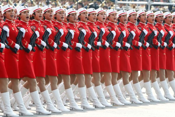 参加中国70周年国庆阅兵的民兵 - 俄罗斯卫星通讯社