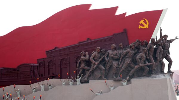 中国人民抗日战争暨世界反法西斯战争胜利80周年纪念活动标识发布 - 俄罗斯卫星通讯社