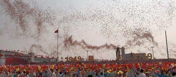 中國70週年國慶活動放飛的氣球和鴿子會飛到哪裡? 中國70週年國慶活動放飛的氣球和鴿子會飛到哪裡? - 俄羅斯衛星通訊社