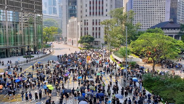 Акции протеста в Гонконге - 俄罗斯卫星通讯社