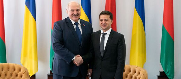 4 октября 2019. Владимир Зеленский и Александр Лукашенко - 俄罗斯卫星通讯社