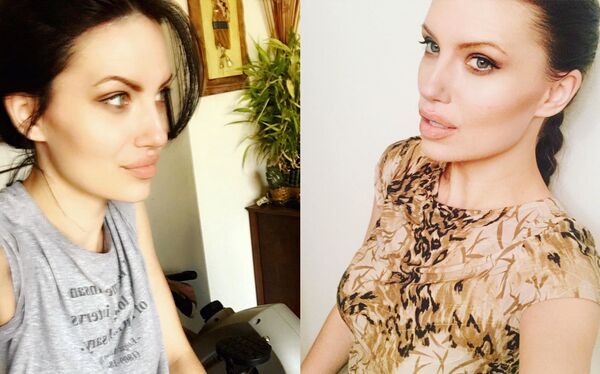 安吉丽娜•朱莉的“双胞胎姐妹”在美现身 - 俄罗斯卫星通讯社