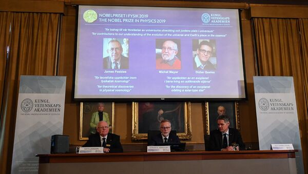 詹姆斯·皮布爾斯和迪迪埃·奎洛茲因在天文學和天體物理學領域成就獲頒2019年諾貝爾物理學獎 - 俄羅斯衛星通訊社