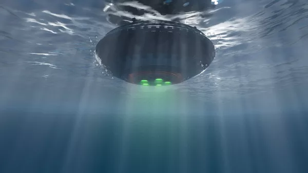 Иллюстрация НЛО под водой - 俄羅斯衛星通訊社