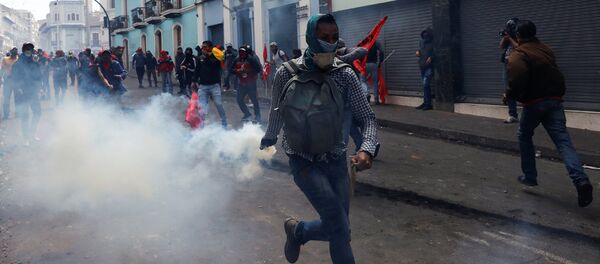 厄瓜多尔抗议活动 - 俄罗斯卫星通讯社