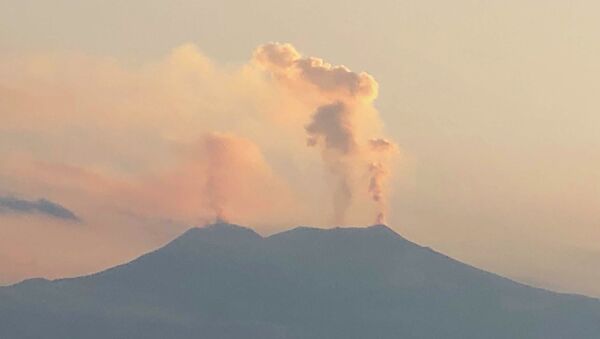 西西里埃特纳火山喷出高达4.5公里的烟灰柱 - 俄罗斯卫星通讯社