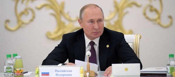 11 октября 2019. Президент РФ Владимир Путин на заседании Совета глав государств Содружества Независимых Государств (СНГ). - 俄罗斯卫星通讯社