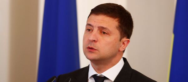 Президент Украины Владимир Зеленский во время пресс-конференции в Риге, Латвия - 俄罗斯卫星通讯社