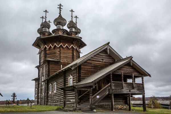 扎奥涅加的秋天：宁静的木制教堂和湖泊 - 俄罗斯卫星通讯社