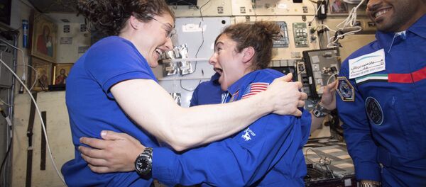 Астронавты Кристина Кох и Джессика Мейр на МКС - 俄羅斯衛星通訊社
