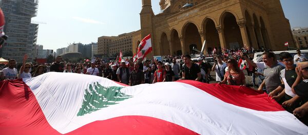 Антиправительственная акция протеста в Бейруте, Ливан - 俄羅斯衛星通訊社