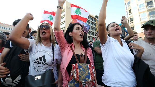 Антиправительственная акция протеста в Бейруте, Ливан - 俄羅斯衛星通訊社