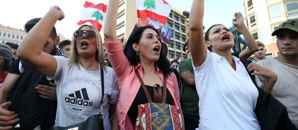 Антиправительственная акция протеста в Бейруте, Ливан - 俄罗斯卫星通讯社