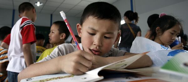 Китайские дети во время занятий - 俄罗斯卫星通讯社