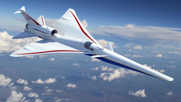 Компьютерная модель американского сверхзвукового самолета Lockheed Martin X-59 - 俄罗斯卫星通讯社