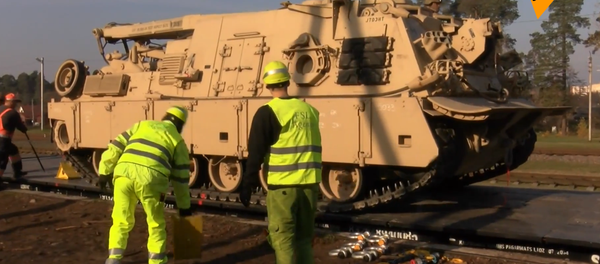 美坦克抵达立陶宛进行“大西洋决心”部分行动部署 美坦克抵达立陶宛进行“大西洋决心”部分行动部署 - 俄罗斯卫星通讯社