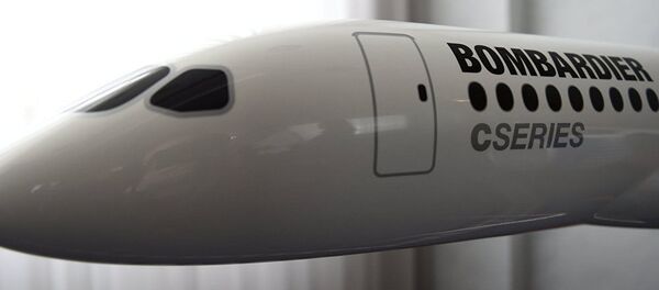Модель самолета Bombardier C Series  - 俄罗斯卫星通讯社