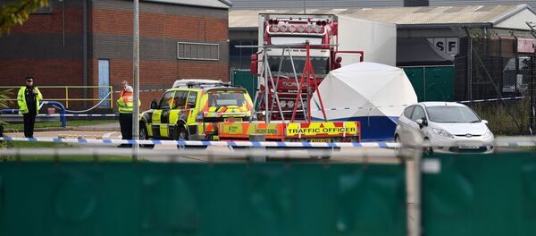 Место обнаружения грузовика с телами 39 человек в Великобритании Место обнаружения грузовика с телами 39 человек в Великобритании - 俄罗斯卫星通讯社