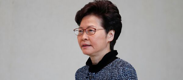 Глава Гонконга Кэрри Лэм на пресс-конференции - 俄羅斯衛星通訊社