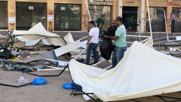 Последствия беспорядков на улицах Бейрута - 俄罗斯卫星通讯社
