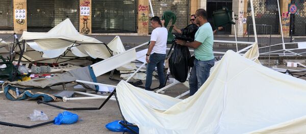 Последствия беспорядков на улицах Бейрута - 俄羅斯衛星通訊社