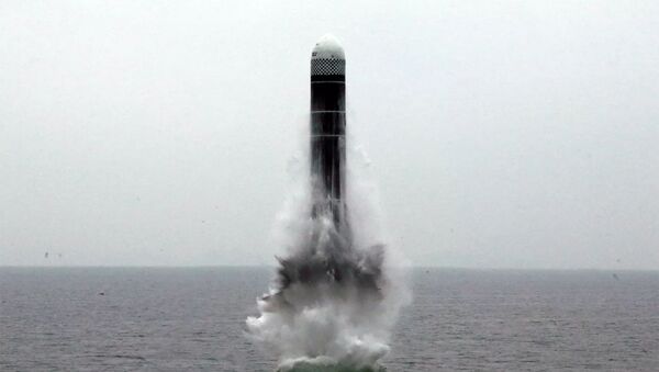 Запуск северокорейской баллистической ракеты нового типа с подводной лодки - 俄羅斯衛星通訊社